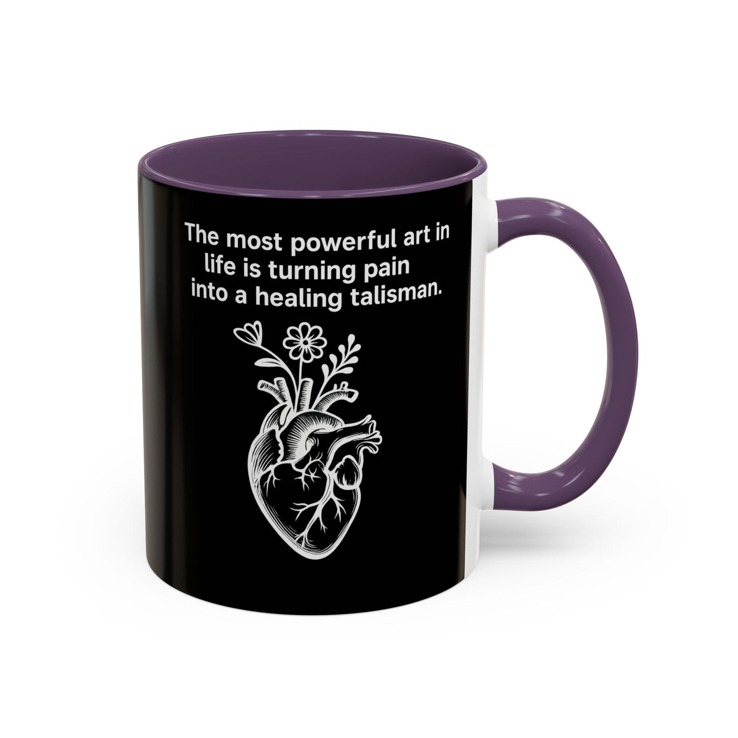 Frida Kahlo Inspirational Healing Heart Accent Coffee Mug