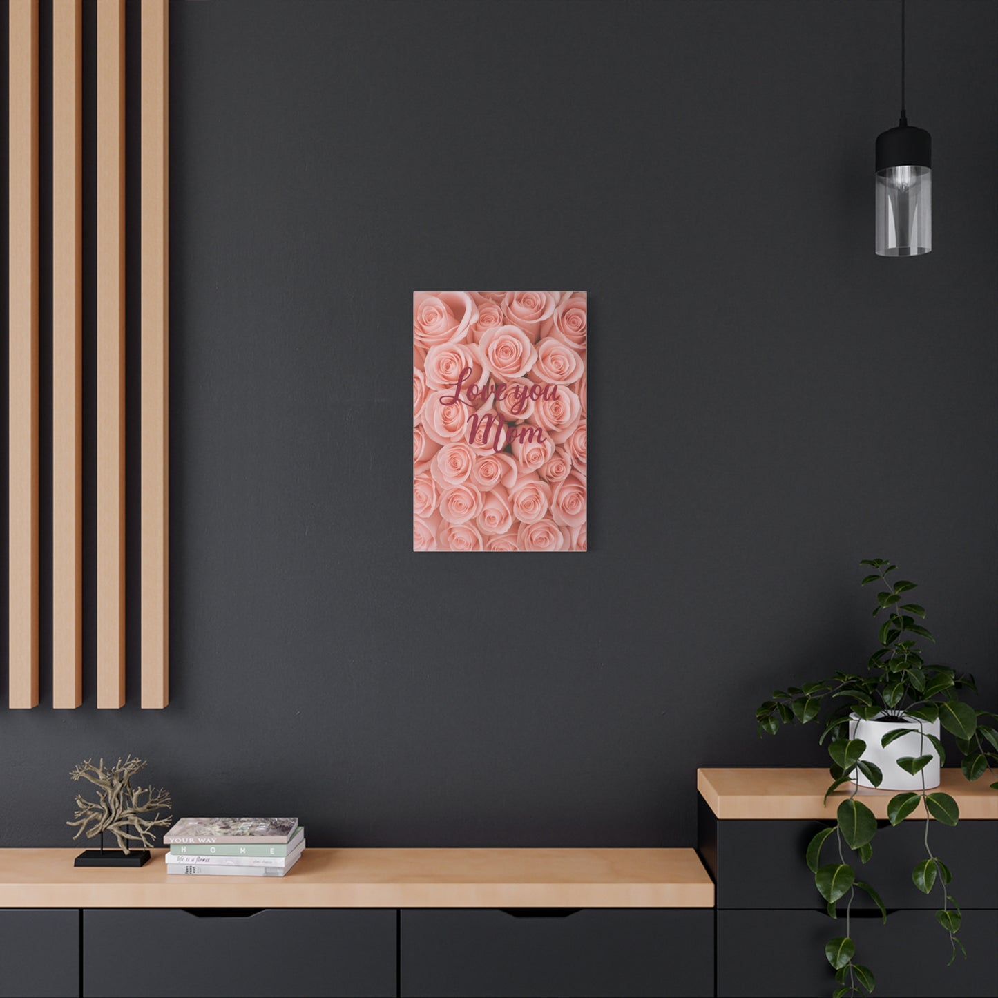 Floral Love You Mom Canvas Art - Perfect Gift for Mother's Day