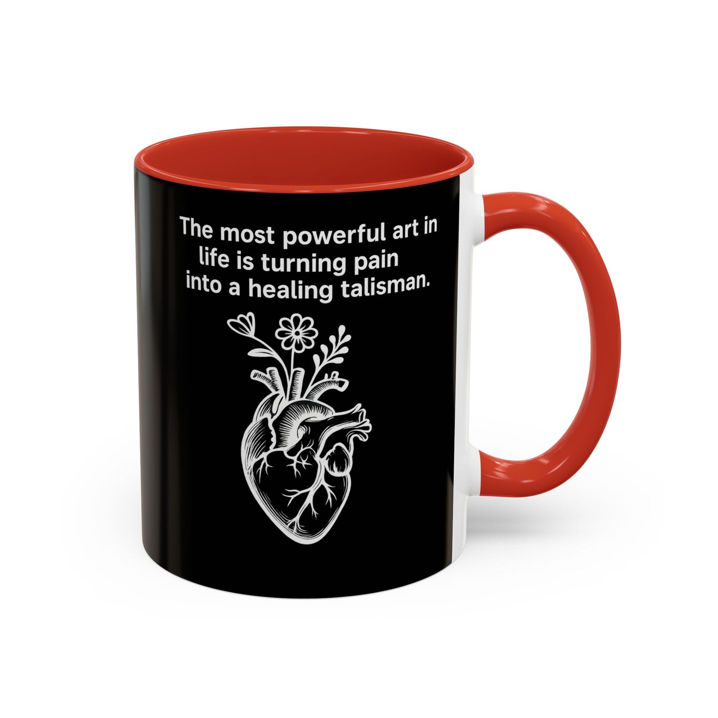 Frida Kahlo Inspirational Healing Heart Accent Coffee Mug