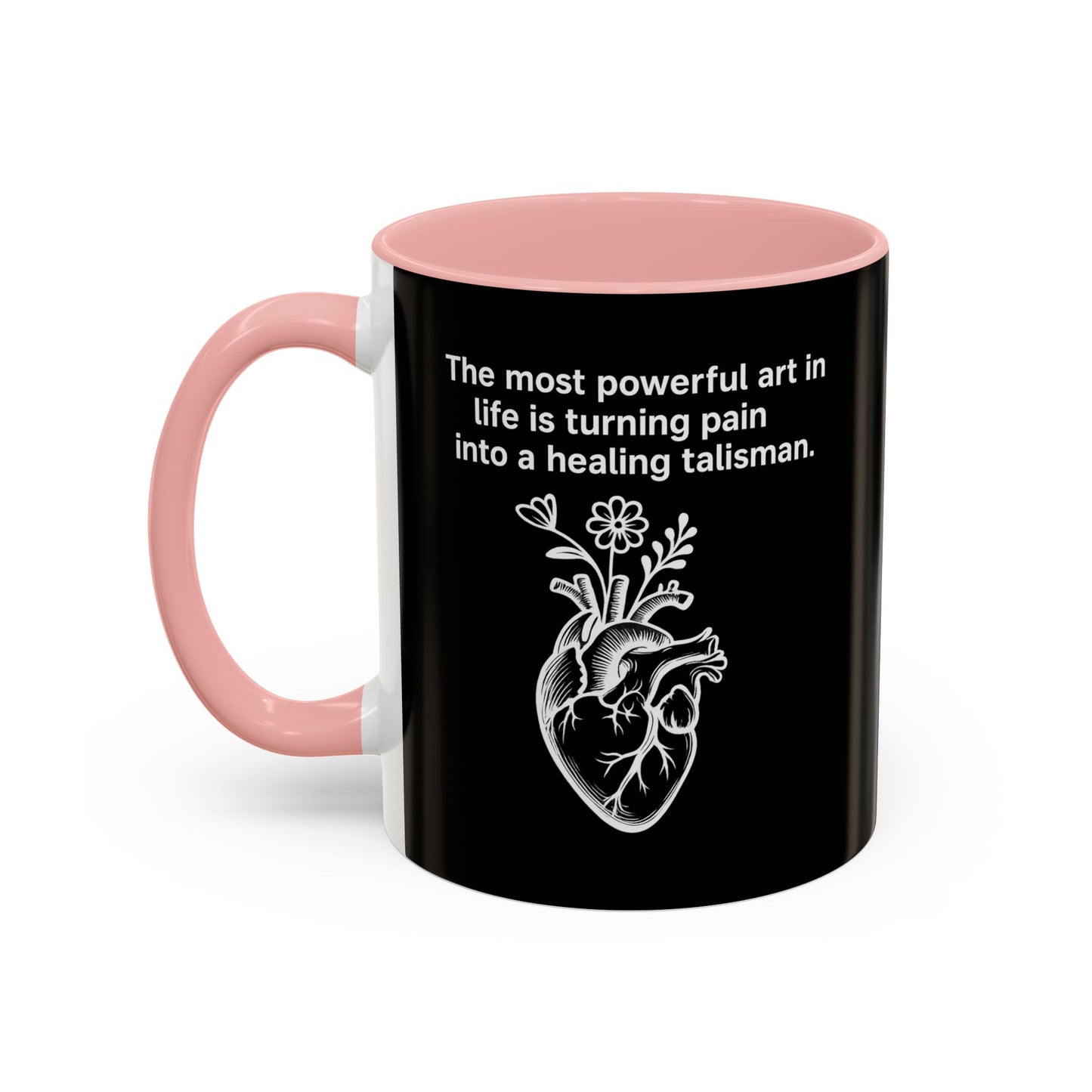 Frida Kahlo Inspirational Healing Heart Accent Coffee Mug