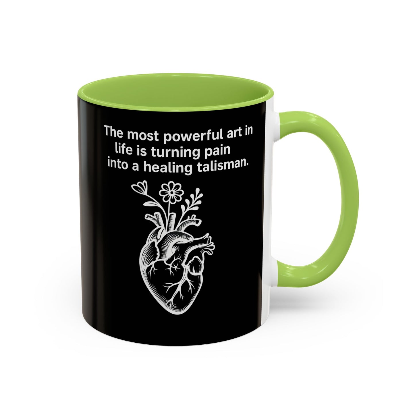Frida Kahlo Inspirational Healing Heart Accent Coffee Mug
