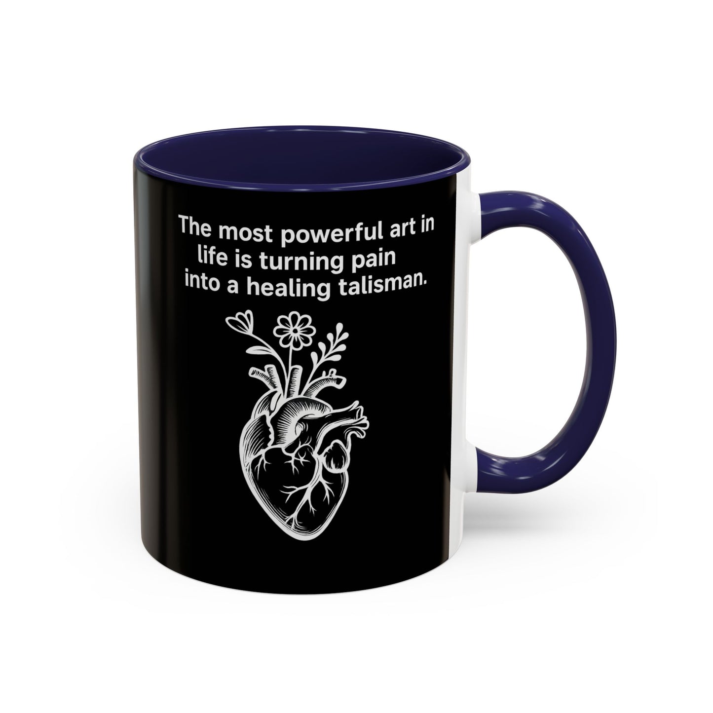 Frida Kahlo Inspirational Healing Heart Accent Coffee Mug