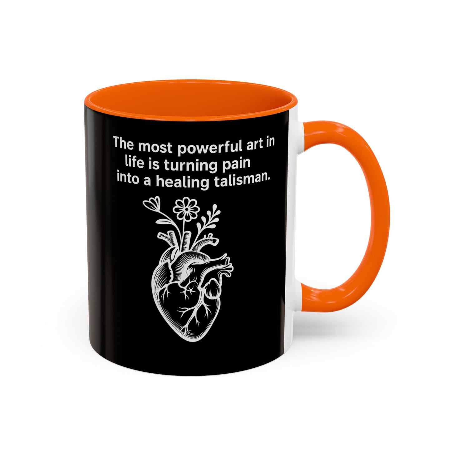 Frida Kahlo Inspirational Healing Heart Accent Coffee Mug