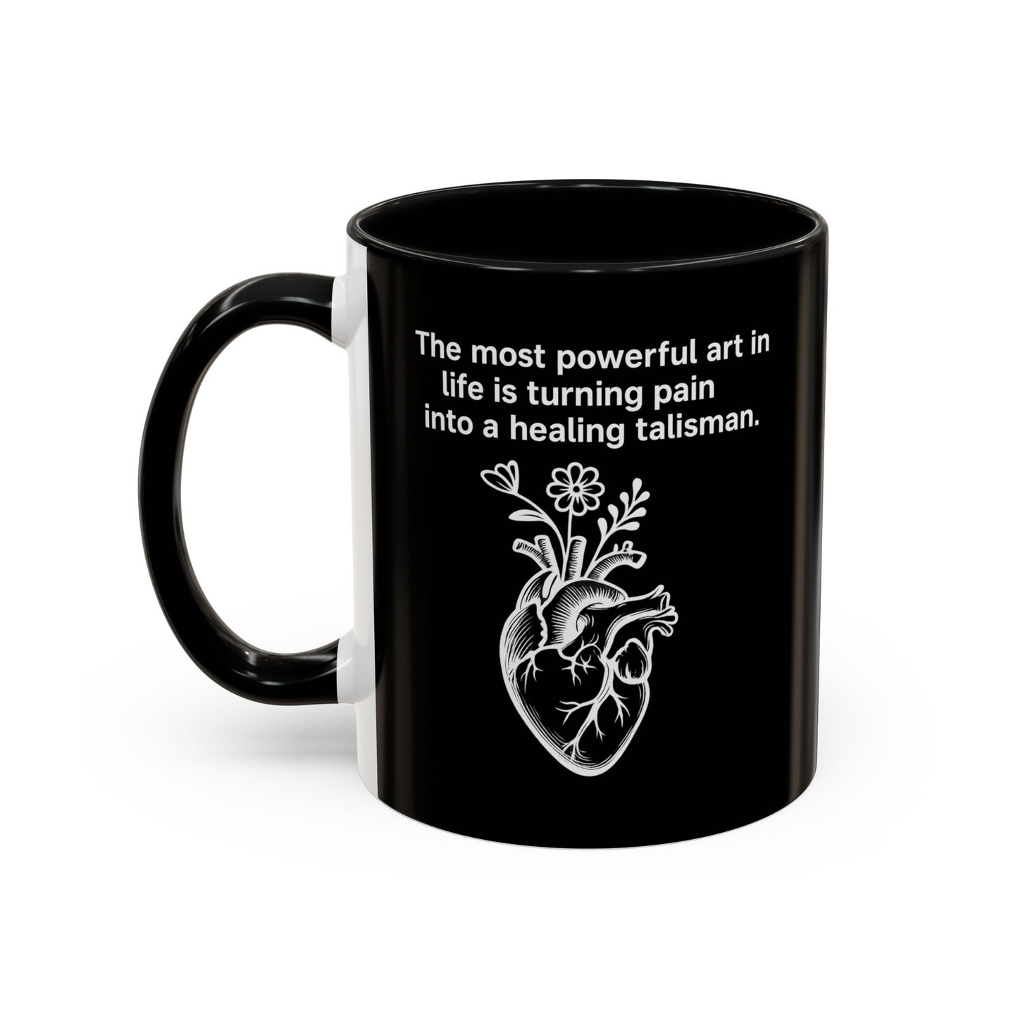Frida Kahlo Inspirational Healing Heart Accent Coffee Mug