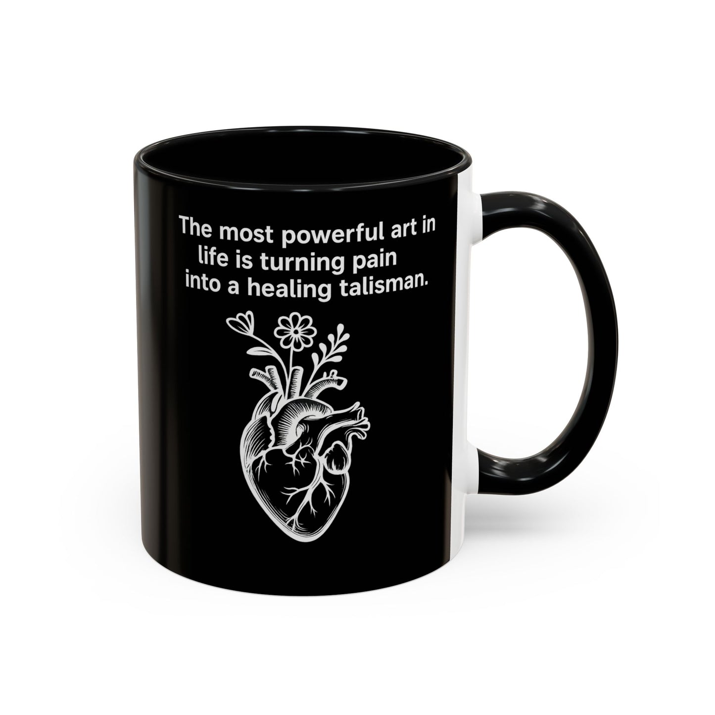 Frida Kahlo Inspirational Healing Heart Accent Coffee Mug