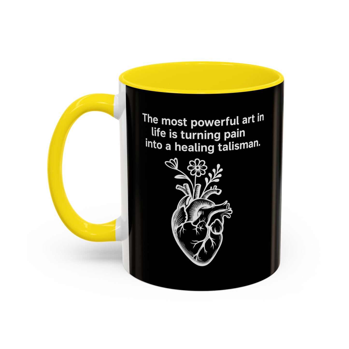 Frida Kahlo Inspirational Healing Heart Accent Coffee Mug