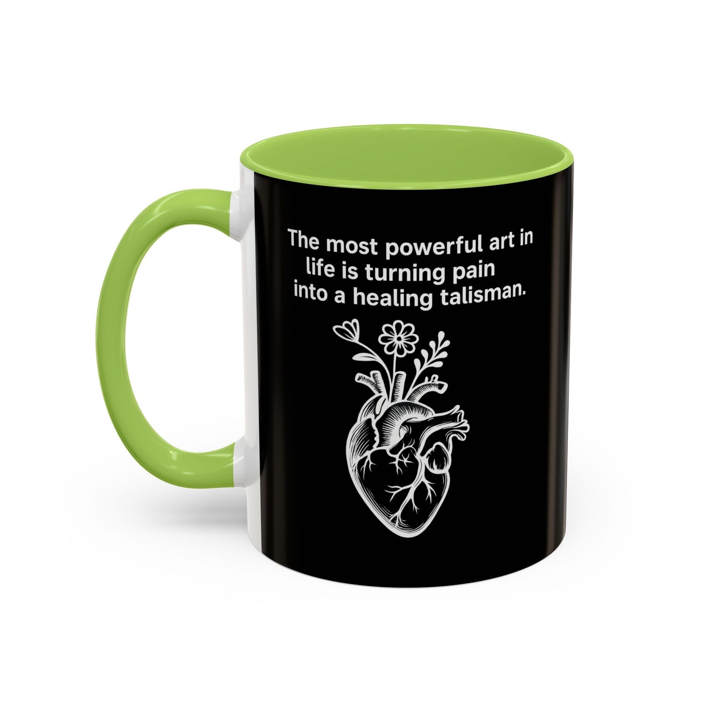Frida Kahlo Inspirational Healing Heart Accent Coffee Mug
