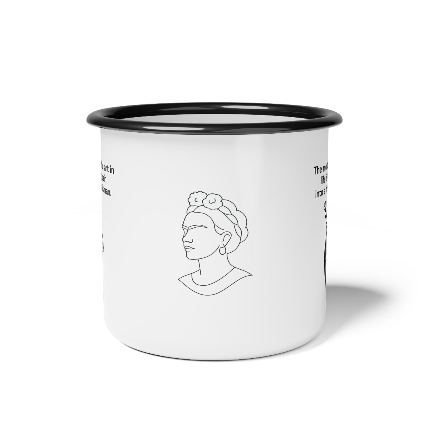 Enamel Camp Cup - Frida Kahlo Quote