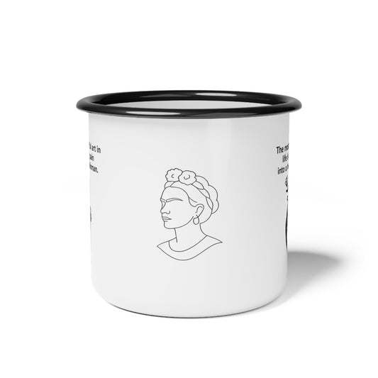Enamel Camp Cup - Frida Kahlo Quote