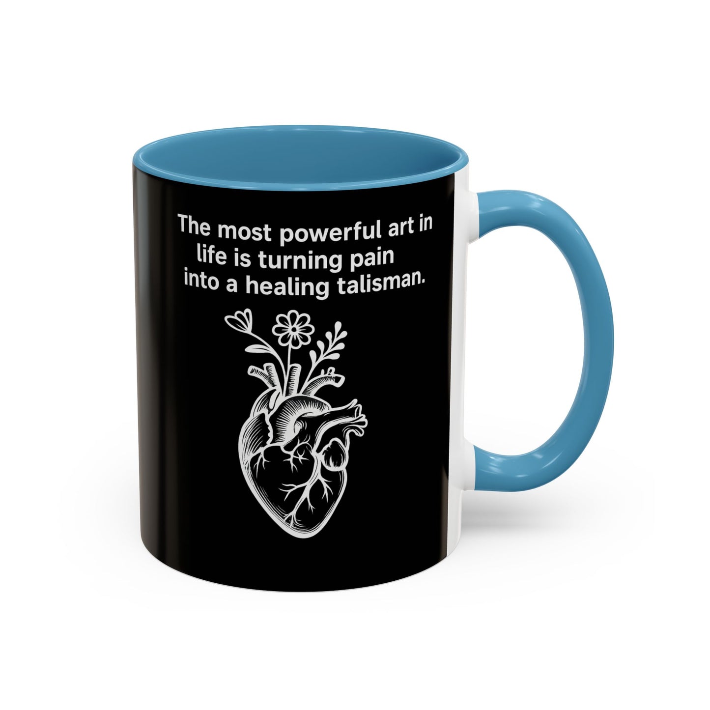 Frida Kahlo Inspirational Healing Heart Accent Coffee Mug