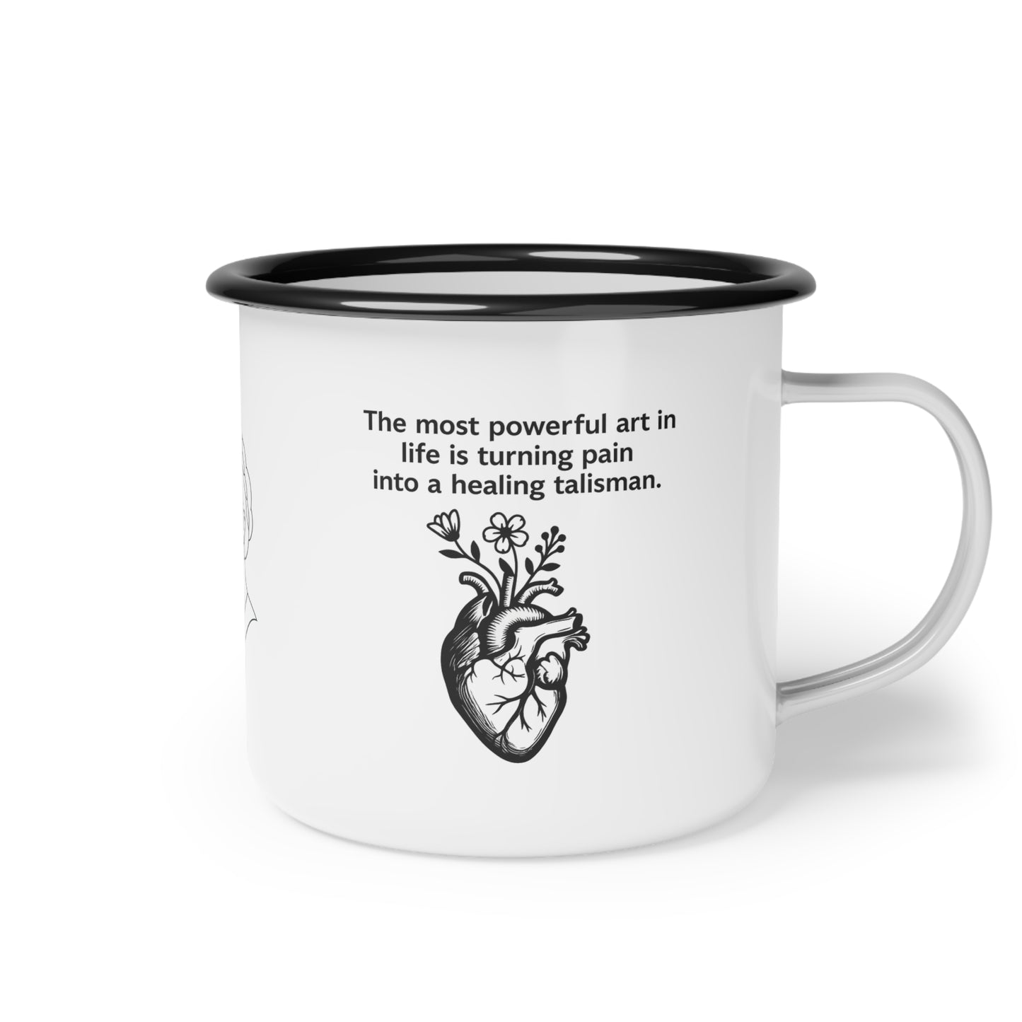 Enamel Camp Cup - Frida Kahlo Quote