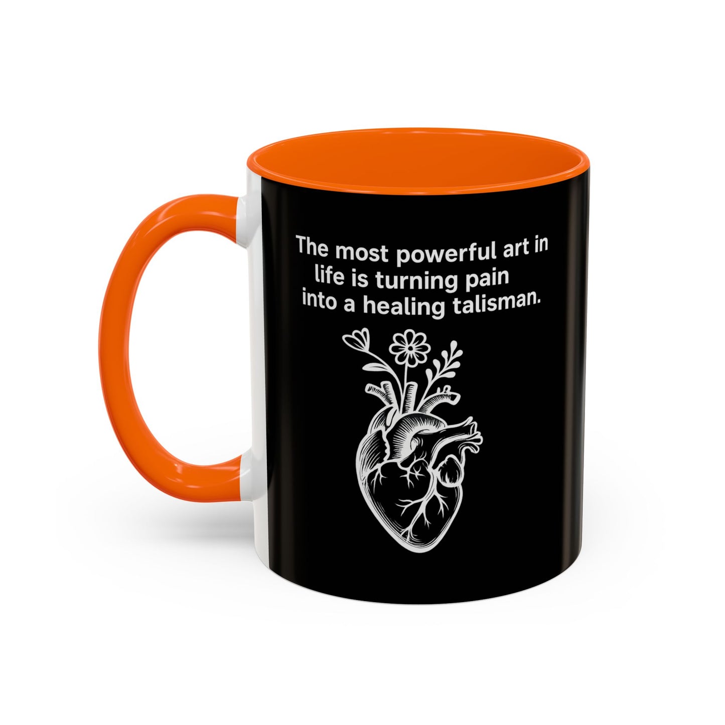 Frida Kahlo Inspirational Healing Heart Accent Coffee Mug