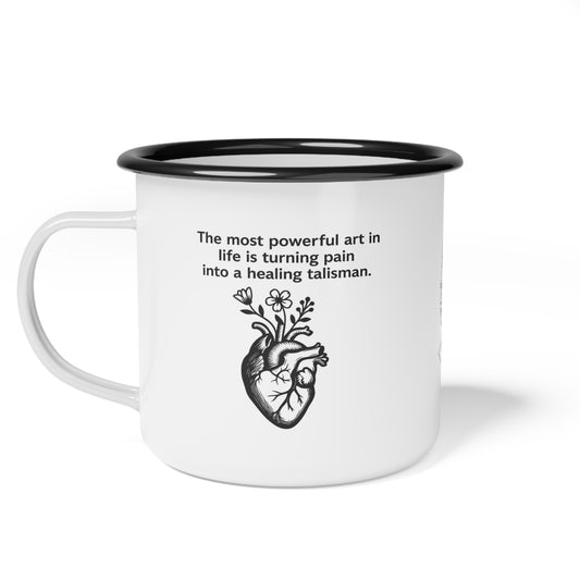 Enamel Camp Cup - Frida Kahlo Quote