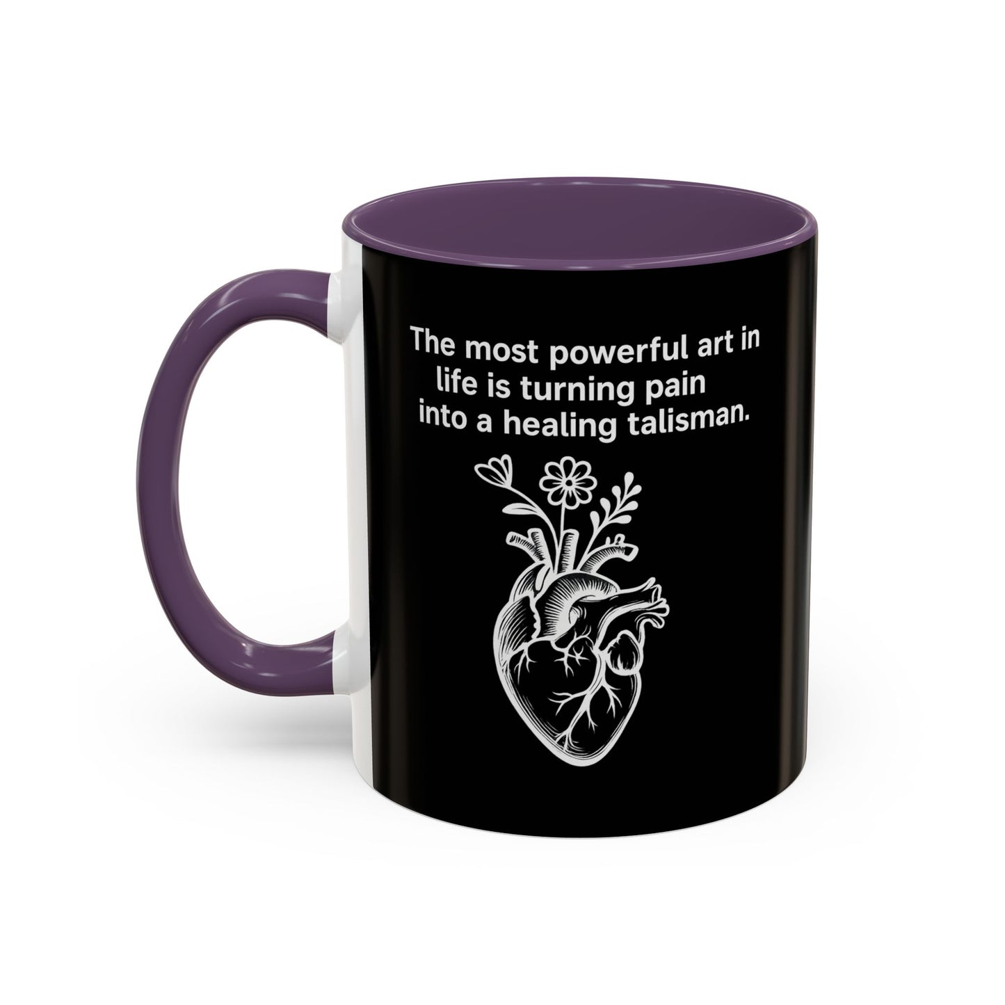 Frida Kahlo Inspirational Healing Heart Accent Coffee Mug