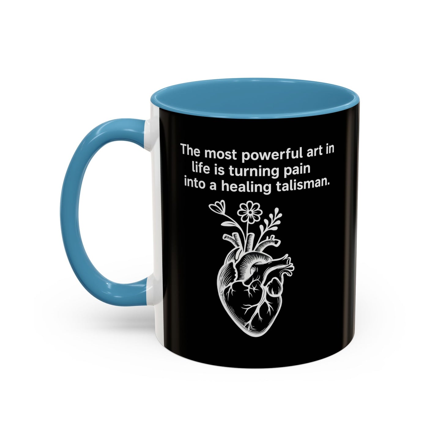 Frida Kahlo Inspirational Healing Heart Accent Coffee Mug