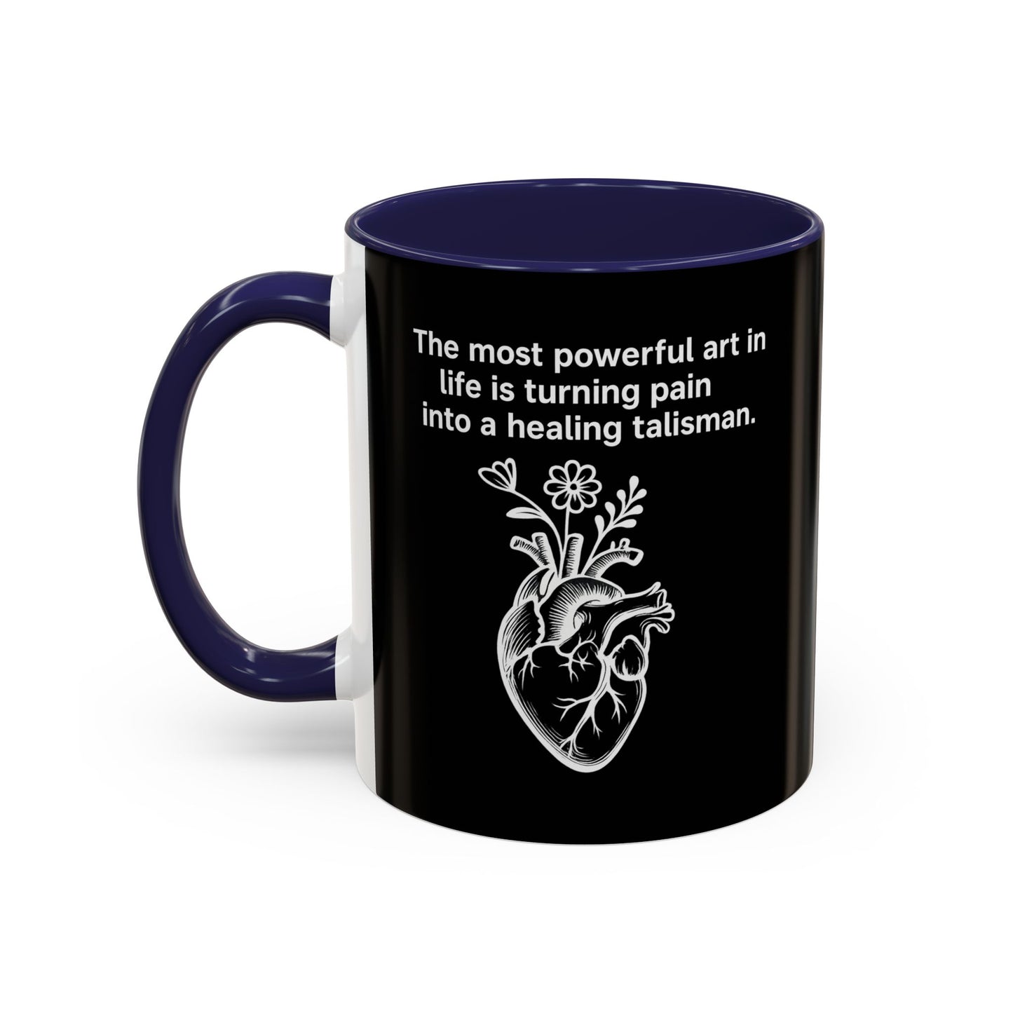 Frida Kahlo Inspirational Healing Heart Accent Coffee Mug
