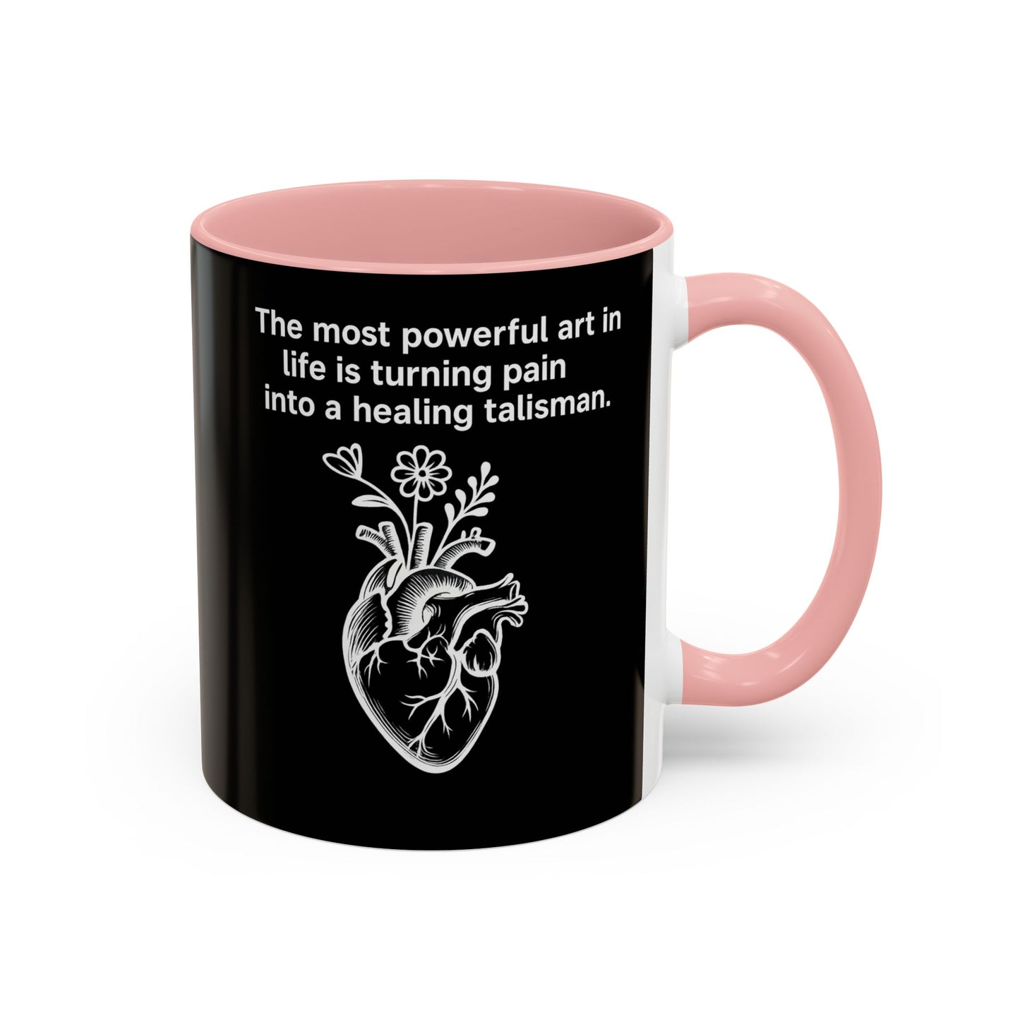 Frida Kahlo Inspirational Healing Heart Accent Coffee Mug