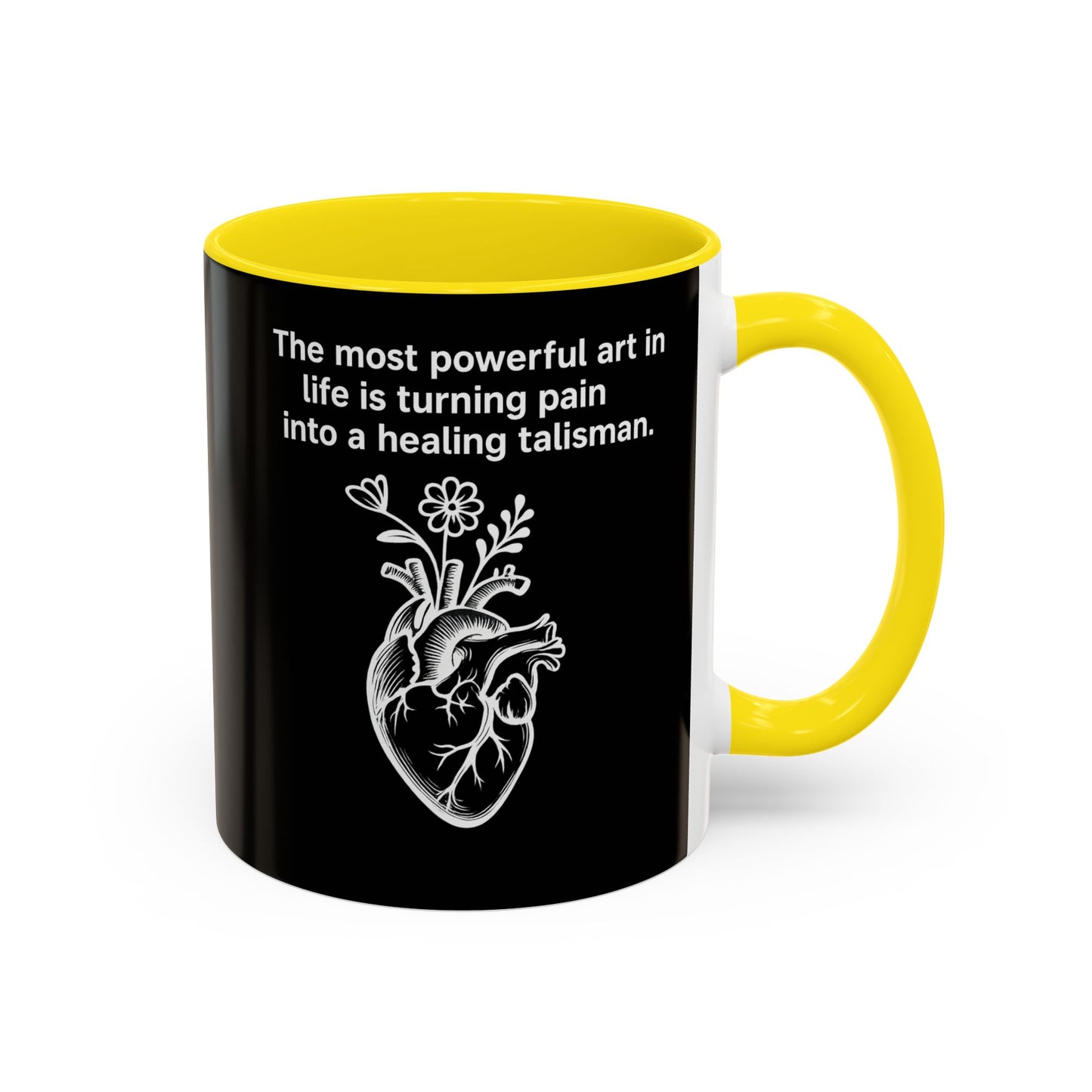 Frida Kahlo Inspirational Healing Heart Accent Coffee Mug