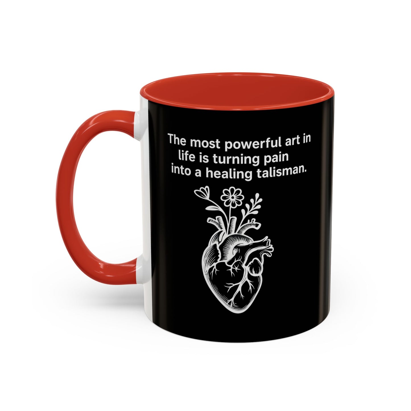 Frida Kahlo Inspirational Healing Heart Accent Coffee Mug