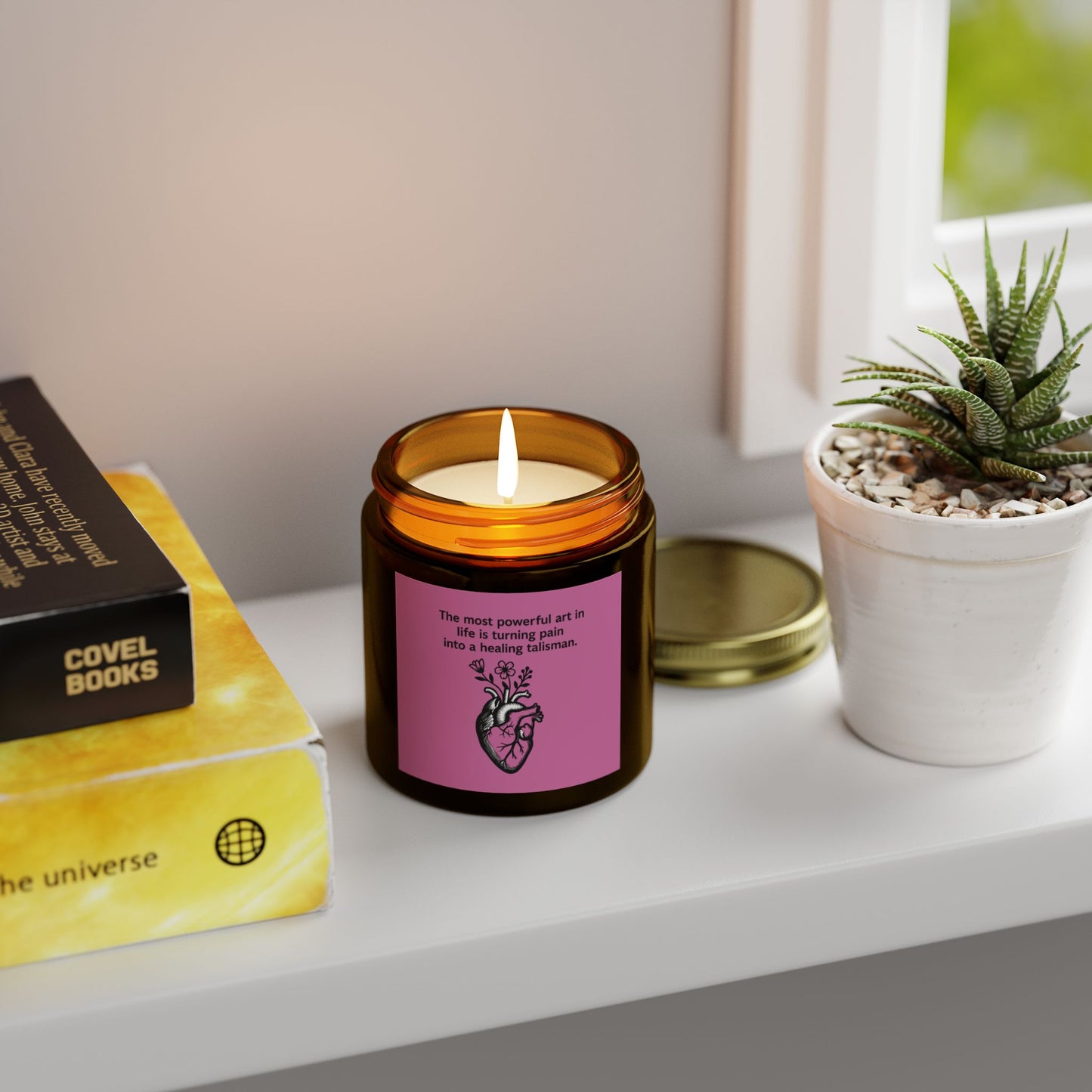 Frida Kahlo Inspirational Scented Candle - Coconut Apricot Wax (4oz & 9oz)